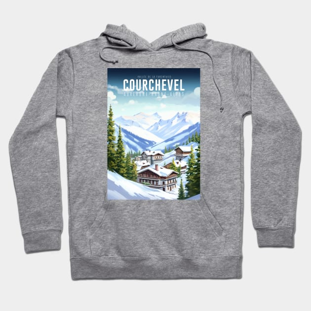 Affiche Courchevel - France - Auvergne-Rhône-Alpes - Savoie - illustration Hoodie by Labonneepoque